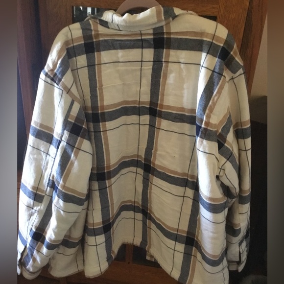 Old Navy Cozy Everyday Plaid Sherpa-Lined Flannel Jacket - Picture 2 of 4